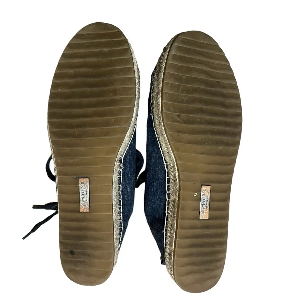 Lafayette 148 New York denim lace up espadrille